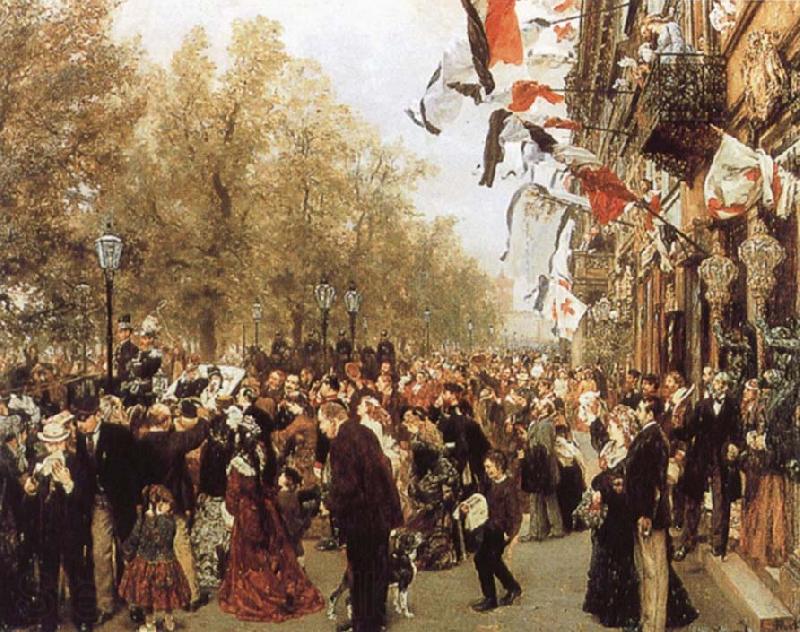 Adolph von Menzel Departure of King Whilelm i for the Front